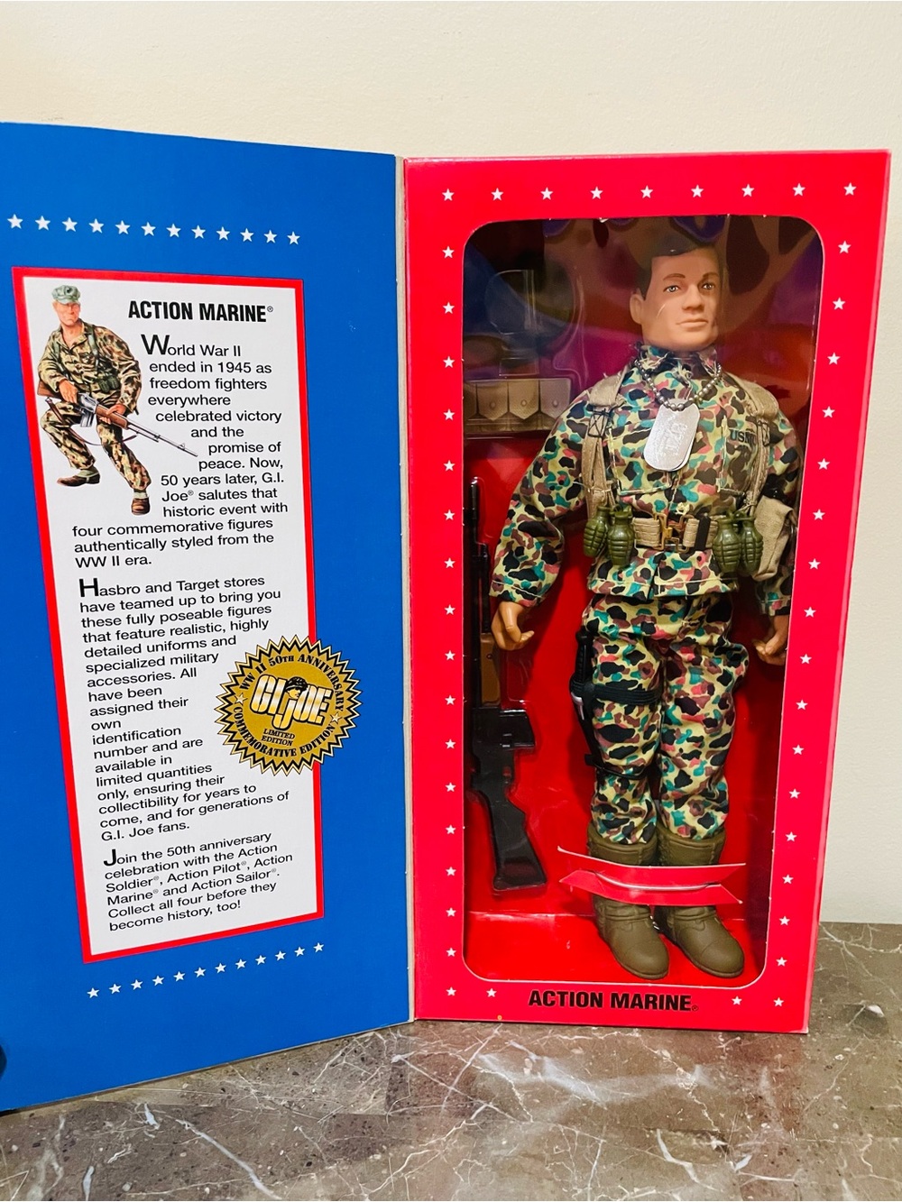 1995 Hasbro G.I. Joe Action Marine WWII Commemorative Edition NIB